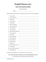 bài tập về tense conversion 