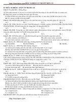 150 câu hỏi hóa học hữa cơ