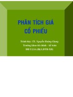 BÀI GIẢNG PHÂN TÍCH GIÁ cổ PHIẾU 