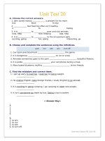 Grammar space 2 unit test 20 