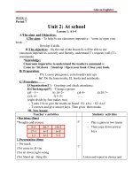 Giáo án Tiếng Anh 6 unit 2: At school