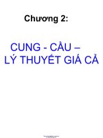 CUNG cầu lý THUYẾT GIÁ cả 