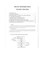 Thuyết minh về biện pháp tổ chức thi công