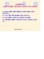 BÀI GIẢNG GIỚI THIỆU môn TOÁN tài CHÍNH 