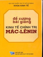 EBOOK đề CƯƠNG bài GIẢNG KINH tế CHÍNH TRỊ mác LÊNIN   PHẦN 1 