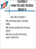 Chương 2 PHÂN TÍCH MÔI TRƯỜNG NGOẠI VI