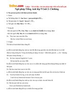 Ngữ pháp Tiếng Anh lớp 9 Unit 2: Clothing