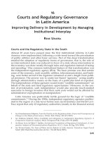 Courts and Regulatory Governance in Latin America Improving Delivery in Development by Managing Institutional Interplay