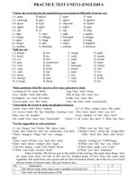 Bài tập unit 11 lớp 6 