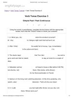ENGLISH PAGE   verb tense exercise 3 