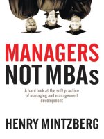 Manager not MBA A Hard Look at the Soft Practice  of Managing and Management Development
