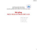 Phân tích sản phẩm thủy sản  trần thị bích thủy 