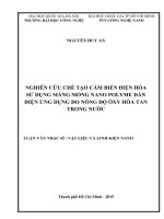 Nghiên cứu chế tạo cảm biến điện hóa sử dụng màng mỏng nano polyme dẫn điện ứng dụng đo nồng độ oxy hòa tan trong nước 