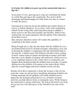 Is it better for children to grow up in the countryside than in a big city 