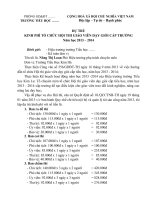 Dự trù kinh phí thi giáo viên dạy giỏi