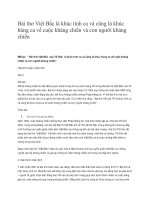 Bài thơ việt bắc là khúc tình ca và cũng là khúc hùng ca về cuộc kháng chiến và con người kháng chiến