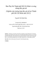Báo phụ nữ thành phố hồ chí minh và công chúng độc giả nữ (nghiên cứu trường hợp độc giả nữ tại thành phố hồ chí minh năm 2012) 