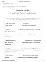 ENGLISH PAGE   verb tense exercise 8 