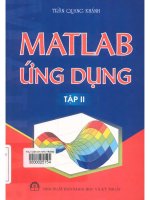 MATLAB ứng dụng, tập 2, giáo trình dành cho ngành điện trần quang khánh 