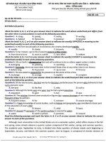 Đề thi thử môn tiếng anh