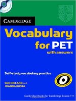 cambridge vocabulary for PET 
