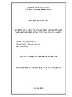 Nghiên cứu giải pháp bảo mật cơ sở dữ liệu SQL server 2012 bằng phương pháp mã hóa 