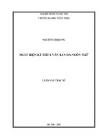 Phát hiện kế thừa văn bản đa ngôn ngữ 