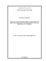 Nghiên cứu một số lỗ hổng thiếu an ninh trong ứng dụng công nghệ thông tin, phương pháp và công cụ kiểm soát, xử lý lỗ hổng 