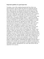 Important qualities of a good superviso1 