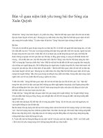 Bàn về quan niệm tình yêu trong bài thơ Sóng của Xuân Quỳnh