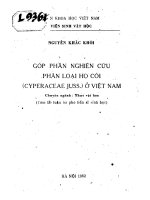 Góp phần nghiên cứu phân loại họ cói ở việt nam 
