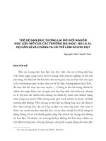 Thế hệ bạn đọc tương lai đối với nguồn học liệu mở của các trường đại học   họ là ai, họ cần gì và chúng ta có thể làm gì cho họ 