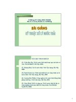 Kỹ thuật xử lý nước thải  nguyễn thị ngọc thanh 