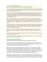 How do you spend your time after school 