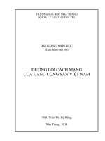 Đường lối cách mạng của đảng cộng sản việt nam  trần thị lệ hằng 