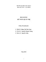 Kế toán quản trị  đặng thị tâm ngọc, nguyễn thành cường, nguyễn tuấn 