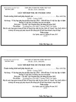 Mẫu giấy mời họp phụ huynh và biên bản