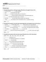 PROGRESS TEST (4) ....