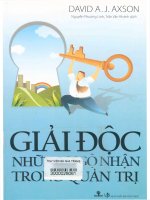 Giải độc những ngộ nhận trong quản trị  david a  j  axson; nguyễn phương linh, trần văn khánh dịch 