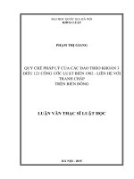 Quy chế pháp lý của các đảo theo khoản 3 điều 121 công ước luật biển 1982   liên hệ với tranh chấp trên biển đông 