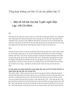 Tổng hợp những mở bài về các tác phẩm lớp 12