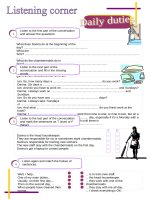 10791 listening corner  daily routines 4 exercisesanswer keytapescripts 