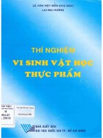 Thí nghiệm vi sinh vật học thực phẩm lê văn việt mẫn, lại mai hương 