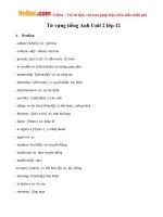 Từ vựng Tiếng Anh lớp 12 Unit 2: Cultural diversity