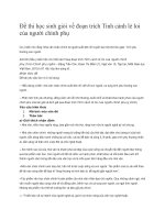 Đề thi học sinh giỏi về đoạn trích tình cảnh lẻ loi của người chinh phụ