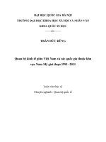 Quan hệ kinh tế giữa việt nam và các quốc gia thuộc khu vực nam mỹ giai đoạn 1991 – 2011 
