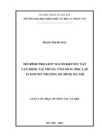 Mô hình trợ giúp người khuyết tật vận động tại trung tâm sống độc lập 42 kim mã thượng, ba đình, hà nội 