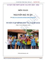 Hình Oxy: Các bài toán hay về hình vuông (cực chất)_Nguyễn Bá Tuấn