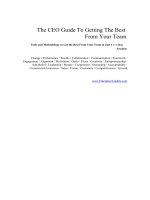 The CEO Guide To Getting The Best  From Your Team