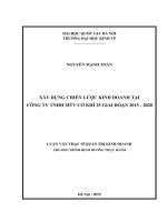 Xây dựng chiến lược kinh doanh tại công ty TNHH MTV cơ khí 25 giai đoạn 2015 – 2020 